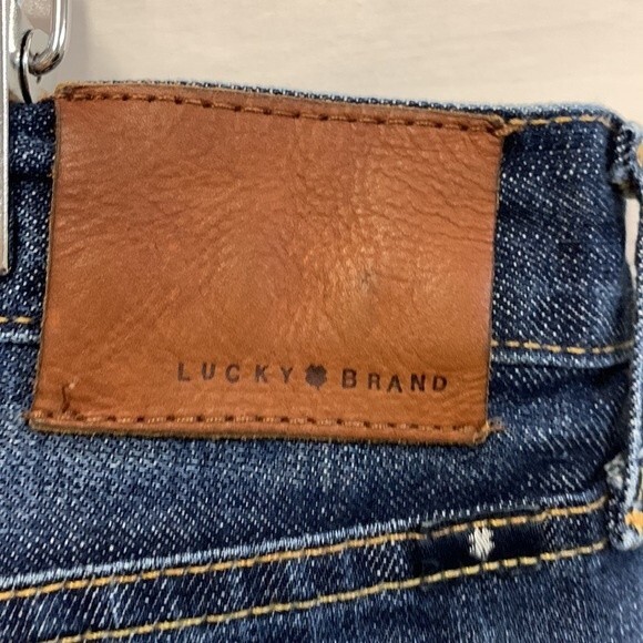 Lucky Brand 221 Medium Wash Whiskered Original Straight Leg Jeans Size 40 X 26 - Picture 4 of 9